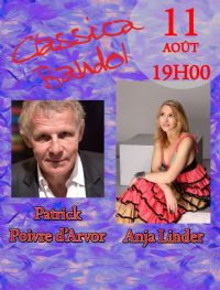 Regards Imaginaires - Anja LIDER (harpe), Jean-Marc FOLTZ (clarinette), Patrick POIVRE D'ARVOR (lecteur). Le jeudi 11 août 2016 à BANDOL. Var.  19H00